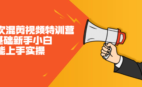 二次混剪视频特训营,0基础新手小白都能上手实操,两天开干