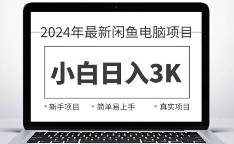 2024最新闲鱼卖电脑项目,新手小白日入3K+,最真实的项目教学