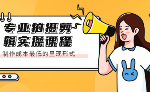 专业拍摄剪辑实操课程:制作成本最低的呈现形式