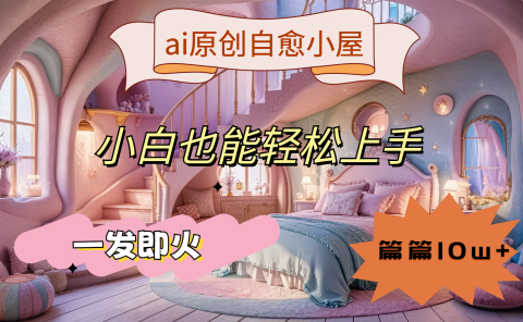 ai原创治愈小屋,小白也能轻松上手,一发即火,篇篇10w+