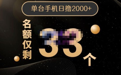 2022年全新口子,手机批量搬砖玩法,一部手机日撸2000+