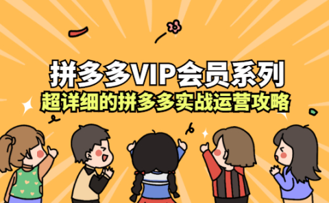 拼多多VIP会员系列,超详细的拼多多实战运营攻略