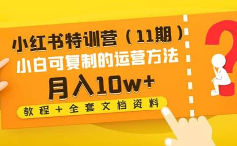 小红书特训营（11期）小白可复制的运营方法（教程+全套文档资料)