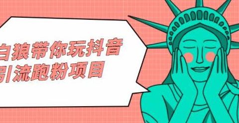 白狼带你玩抖音引流跑粉项目