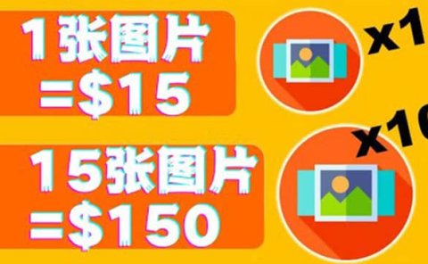 分享一个全新的赚钱方式:每幅图片赚$15美元10张图片=150美元
