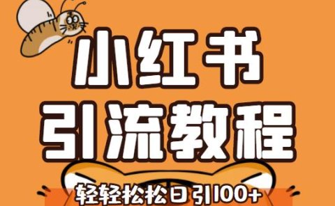 小红书运营引流全系列课程,每天引流100精准粉