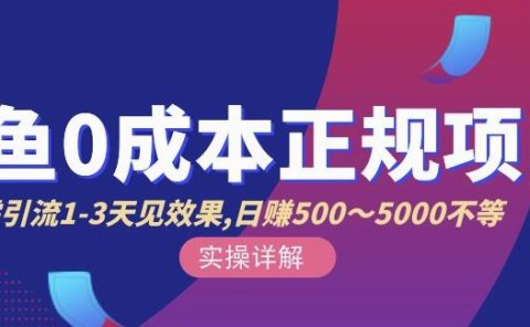 宇晨闲鱼无货源,十几节课程丰富讲诉闲鱼卖货技巧,价值6980