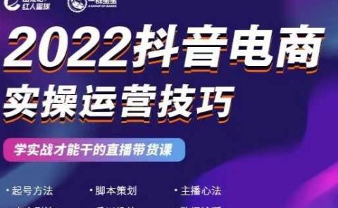 2022抖音电商实操运营技巧,红人星球&一群宝宝,学实战才能干的直播带货课