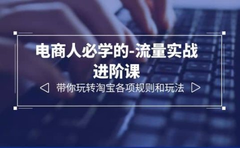电商人必学的-流量实战进阶课:带你玩转淘宝各项规则和玩法(12节课)