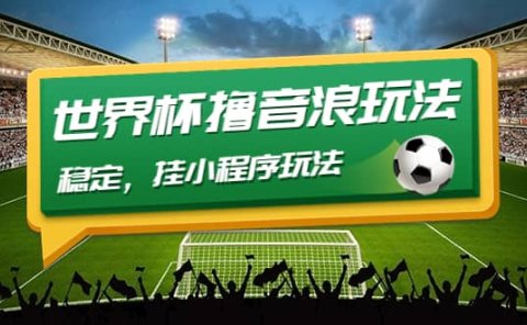 最新口子-世界杯撸音浪教程,稳定,小程序玩法 价值998