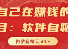 我自己在赚钱的项目,软件自聊不存在幸存者原则,做就有每天500+