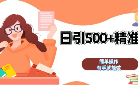 日引500+精准粉 简单操作 有手就能做