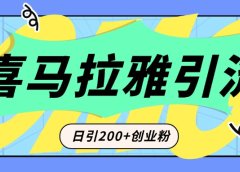 从短视频转向音频:为什么喜马拉雅成为新的创业粉引流利器?每天轻松引流200+精准创业粉