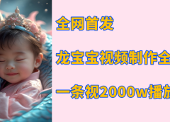 全网首发,龙宝宝视频制作教程,一条视频2000w播放