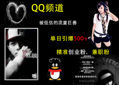 QQ频道,被低估的流量巨兽,单日引爆500+精准创业粉、兼职粉的引流秘籍