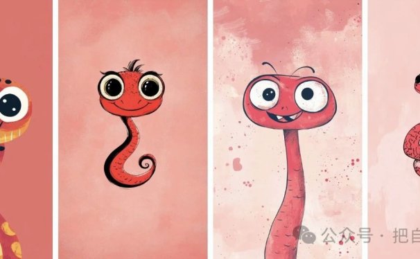 蛇年画个蛇年红包封面图,附提示词