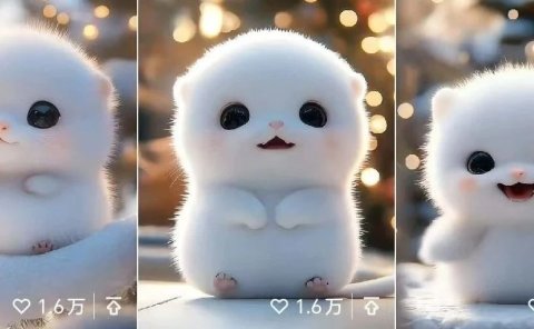 你还别不信?萌物就是有流量,可灵AI,3步做出万赞萌物视频