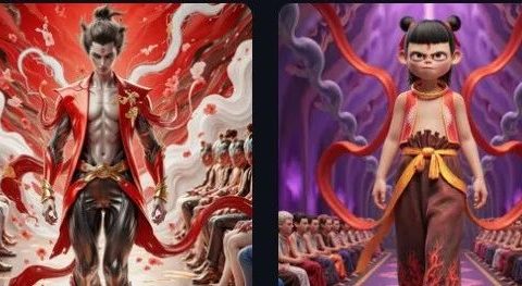 太酷啦!用 DeepSeek 一键生成哪吒时装走秀图