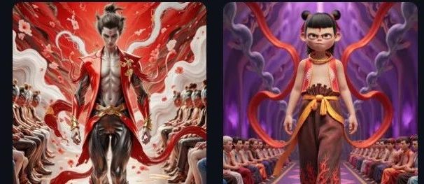 太酷啦!用 DeepSeek 一键生成哪吒时装走秀图