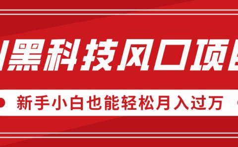 AI黑科技风口项目，视频号全新爆款玩法，新手小白也能轻松月入过万