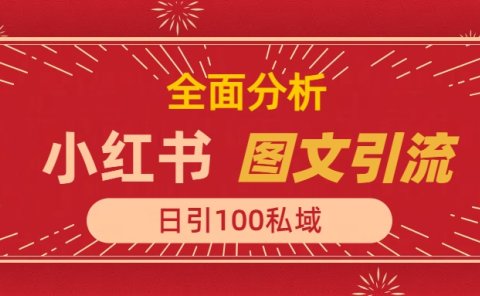 小红书图文引流,全面解析,日引100私域流量是怎样做到的
