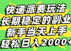 快递回收掘金,长期稳定的副业,新手小白当天上手,轻松日入2000+
