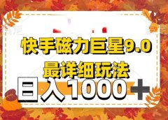 2025最新蓝海项目快手磁力聚星最新详细玩法