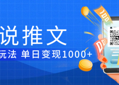 小说推文暴力项目 单日变现1000+