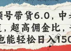 视频号带货6.0，中老年赛道，超高佣金比，普通人也能轻松日入1500+