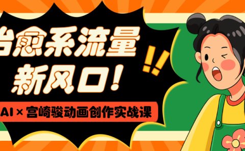 治愈系流量新风口！AI×宫崎骏动画创作实战课