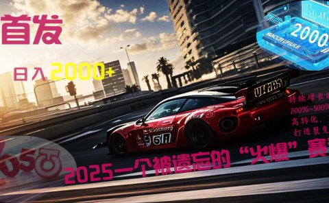 全网首发：2025一个被遗忘的“火爆”赛道轻松日入2000+