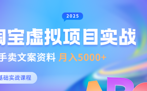 淘宝虚拟项目垂直玩法，新手卖文案资料，月入5000+