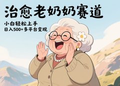 视频号治愈老奶奶赛道，小白轻松上手，日入500+多平台变现