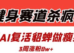 健身赛道杀疯了?我用AI复活貂蝉做瘦身操,3周涨粉8W
