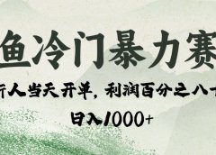 闲鱼冷门暴力赛道，一单80%利润，新人轻松日入 1000+