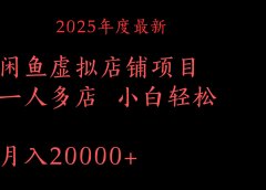 2025年度最新闲鱼虚拟店铺项目一人多店 小白轻松月入20000+
