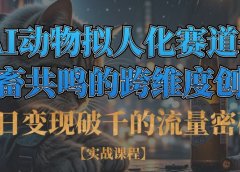 单日变现破千的流量密码,AI动物拟人化赛道+社畜共鸣的跨维度创作