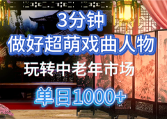 用Ai制作Q版戏剧人物手把手教你吃透中老年经济,5分钟一个成品,多渠道变现