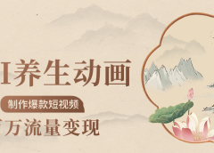 制作爆款短视频-AI养生动画赛道，3D数字生命体撬动健康流量