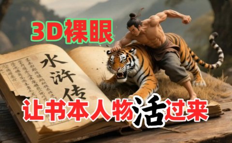 书本人物裸眼3D视频,一条视频收益过千,保姆级教程