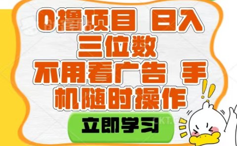适合新手小白的互联网0撸项目，不用技术无脑操作，轻松日入三位数
