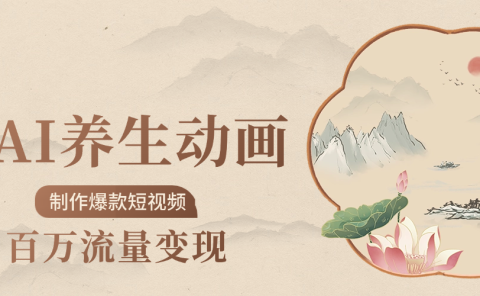 制作爆款短视频-AI养生动画赛道，3D数字生命体撬动健康流量