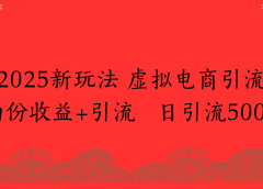 2025新玩法 虚拟电商引流两份收益+引流 日引流500+