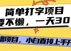 打字项目,零撸项目,一天可撸300+,多劳多得