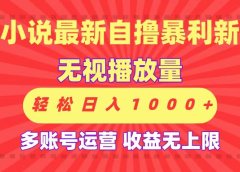 最新番茄小说自撸暴利新玩法！无视播放量，可放大，轻松日入1000+，收益无上限！