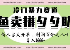 闲鱼 冷 门 暴力 赛 道， 一 单 80% 利 润 ， 新人 轻 松日入 1000+