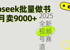 2025最新视频号项目 如何用Deepseek快速批量制作书单号 日入1000＋