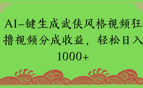 通过AI一键生成美女壁纸暴力拉新，单日变现1000+两分钟制作一个作品!新手小白- 学就会!