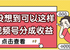 【天呐】真是没想到,视频号收益居然这么好赚