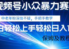 视频号小众暴力赛道,中老年人深信不疑 手把手教学,小白也能日入1000+ 保姆及教程